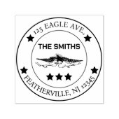 Bewerkbaar American Eagle Patriotic Retouradres Zelfinktende Stempel (Design)