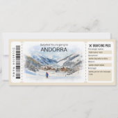 Bewerkbaar Andorra Vliegticket, Andorra Trip Kaart (Voorkant)
