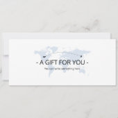 Bewerkbaar Antarctica Vliegticket Antarctica Trip Kaart (Achterkant)