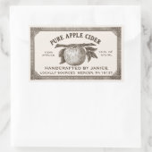  bewerkbaar Apple Cider Label Bruin en Ivoor (Tas)