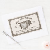  bewerkbaar Apple Cider Label Bruin en Ivoor (Envelop)