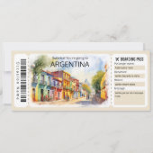 Bewerkbaar Argentinië Vliegticket, Argentinië Trip Kaart (Voorkant)