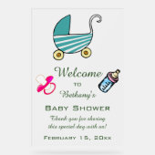 Bewerkbaar Baby shower Acryl Bord (Voorkant)