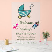 Bewerkbaar Baby shower Acryl Bord (Huwelijk)