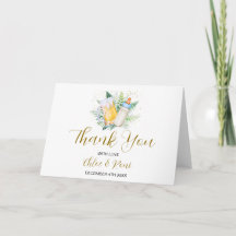 Bewerkbaar Baby shower gevouwen bedankkaart