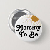 Bewerkbaar Baby shower Mama To Be Ronde Button 5,7 Cm (Voorkant /achterkant)