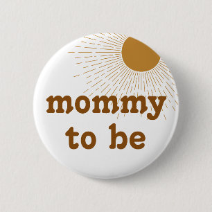 Bewerkbaar Baby shower Moeder om te zijn Ronde Button 5,7 Cm