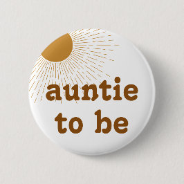 Bewerkbaar Baby shower tante te zijn Ronde Button 5,7 Cm