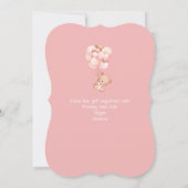 Bewerkbaar Baby shower Uitnodiging Roze & Beige Be (Achterkant)