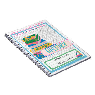 Bewerkbaar Back to School History Notitieboek
