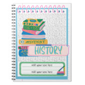 Bewerkbaar Back to School History Notitieboek (Voorkant)