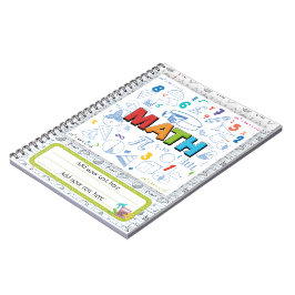 Bewerkbaar Back to School Wiskunde Notitieboek