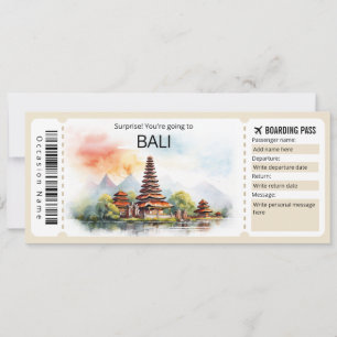 Bewerkbaar Bali Vliegticket, Bali Trip Kaart