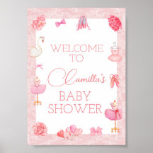 Bewerkbaar Ballerina Party Welkomstbord