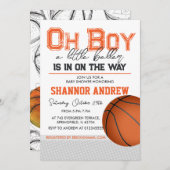 Bewerkbaar Basketbal Baby shower Kaart (Voorkant / Achterkant)