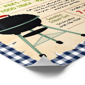 Bewerkbaar bbq kip fondsenwervingsfolder poster (Hoek)