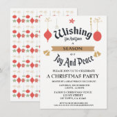 Bewerkbaar bedrijf Christmas Invitation Kaart (Voorkant / Achterkant)