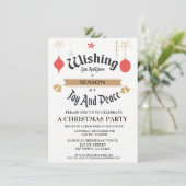 Bewerkbaar bedrijf Christmas Invitation Kaart (Staand voorkant)