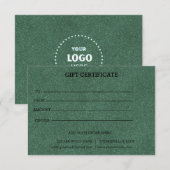 Bewerkbaar Bedrijfs Cadeau Certificaat Logo Toevoe (Voorkant / Achterkant)