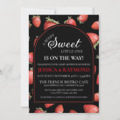 Bewerkbaar Berry Sweet Baby shower Kaart (Voorkant)