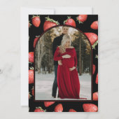 Bewerkbaar Berry Sweet Baby shower Kaart (Achterkant)