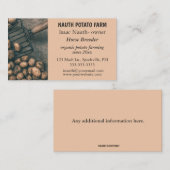Bewerkbaar Biologisch Aardappel Boerderij Visitekaartje (Voorkant / Achterkant)