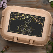 Bewerkbaar Black Witchy Tarot Eggs Family Boerderi Rechthoekige Sticker