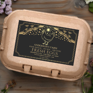 Bewerkbaar Black Witchy Tarot Eggs Family Boerderi Rechthoekige Sticker