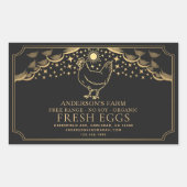 Bewerkbaar Black Witchy Tarot Eggs Family Boerderi Rechthoekige Sticker (Voorkant)