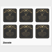 Bewerkbaar Black Witchy Tarot Eggs Family Boerderi Vierkante Sticker (Vel)