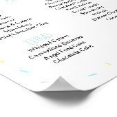 Bewerkbaar Blauw Ice Cream Zondag Verjaardagsteken Poster (Hoek)