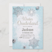 Bewerkbaar Blauw Zilver Glitter Winter Nederland Kaart (Voorkant)