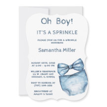 Bewerkbaar Blue Sprinkle-Baby shower