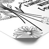 Bewerkbaar boeket van de geboorte bloem poster (Hoek)