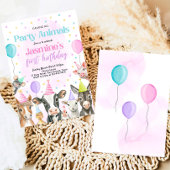 Bewerkbaar Boerderij Meisje Verjaardagsuitnodiging Kaart