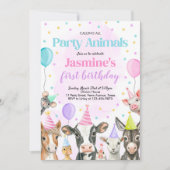 Bewerkbaar Boerderij Meisje Verjaardagsuitnodiging Kaart (Voorkant)