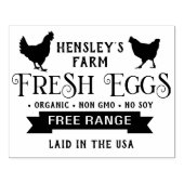 Bewerkbaar Boerderij Verse Eieren Karton Stamp Hen Rubberstempel (Afrduk)