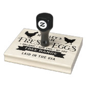Bewerkbaar Boerderij Verse Eieren Karton Stamp Hen Rubberstempel (Stempel)