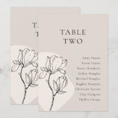 BEWERKBAAR Boho Bloemen Tafelnummer (Voorkant / Achterkant)