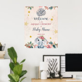 Bewerkbaar Boho Olifant Aqiqah Aqeeqah Poster teke (Thuiskantoor)