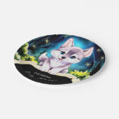 Bewerkbaar Boho Wolf Baby shower Papieren Bordje (Gekanteld)
