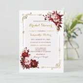 Bewerkbaar Bourgogne en Goud Vrijgezellenfeest Kaart (Staand voorkant)