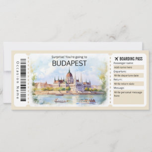 Bewerkbaar Budapest Vliegticket, Hongarije Trip Kaart