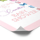 Bewerkbaar Butterfly Party Welkomstbord Poster (Hoek)