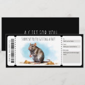 Bewerkbaar cadeaubon voor ratten kaart (Voorkant / Achterkant)