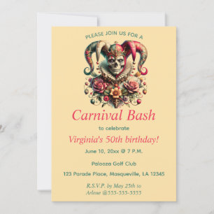 Bewerkbaar Carnavalsfeest Kaart