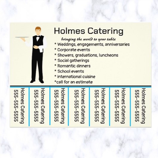 Bewerkbaar Catering Telefoonnummer Flyer