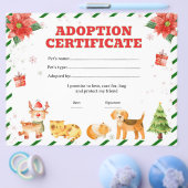 Bewerkbaar certificaat voor het adopteren van een flyer (Enkel)