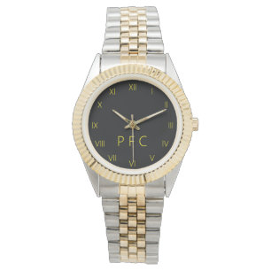 Bewerkbaar Classic Monogram Initiaal Horloge