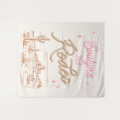 Bewerkbaar Cowgirl Verjaardag Tapestry Wandkleed (Voorkant (horizontaal))